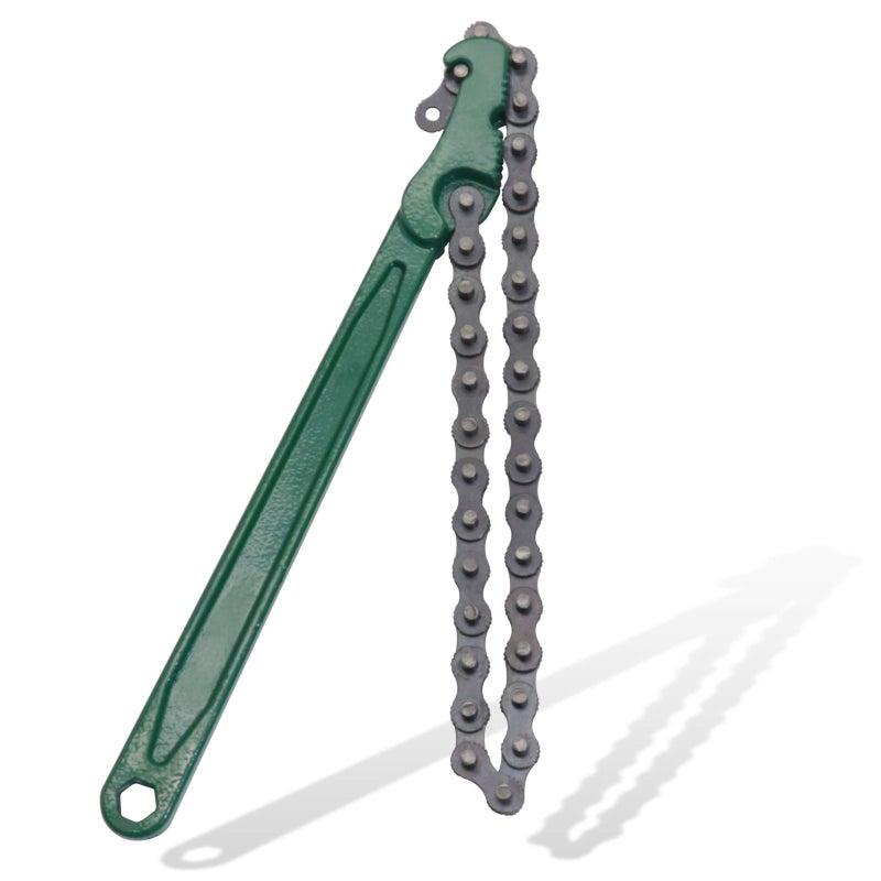 boeray 12 Inch Heavy-Duty Ratcheting Chain Wrench Reversible Oil Filter Tool Pipe Fittings Tools Fit Max 6 Inch Diameter - Image 5